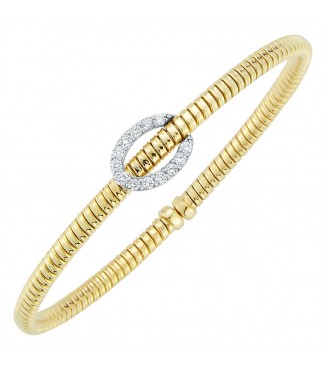 18KY 0.30 CTW Diamond Bangle