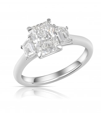 2.10CTW Radiant Cut Lab Grown Diamond Ring