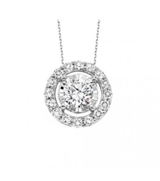 14K White Gold TruReflections Diamond Pendant