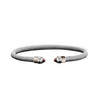 Sterling Silver White Topaz Lab Grown Diamond Bracelet