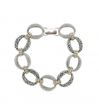 Sterling Silver Open Oval Link Bracelet