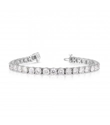 4.43CTW Lab Grown Diamond Tennis Bracelet 14K WG G/VS