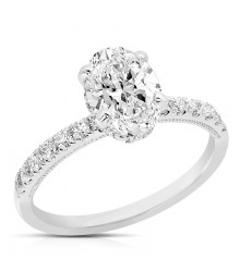 Stunning 2.04ct Oval E VS1 Lab Diamond 2.46 CTW Ring