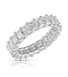 2.67ctw Lab Grown Emerald Cut Diamond Eternity Ring