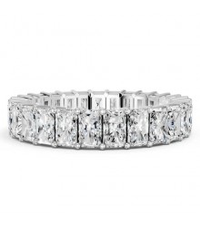 2.90 ctw Lab Grown Radiant Eternity Band 14K White Gold