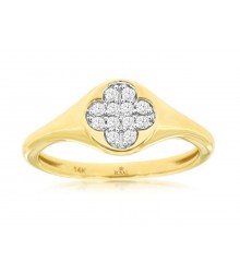 Clover Leaf Diamond Ring
