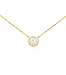 0.50CTW 14K YG Lab Diamond Solitaire Pendant