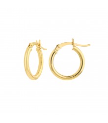 Gold Hoops: Essential 2x15mm Earrings