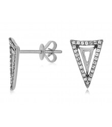 14KW Arrow Diamond Earrings