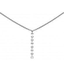 14KW Gold 0.26 CTW Linear Baguette Diamond Necklace
