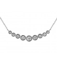 14KW Gold 0.50CTW Graduated Bezel Necklace