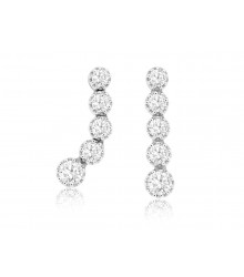 Elegant 14KW 0.30 CTW Diamond Dangle Earrings