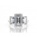 8.01 Carat TW Lab Grown Emerald Cut Ring