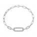 Chic 14KW Paper Clip Diamond Bracelet .60CTW