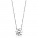 Sparkling 3 CTW Lab Grown Solitaire Pendant 14KW