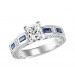 Sapphire & Diamond Engagement Setting