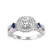 3/4 Carat TW Sapphire & Diamond Engagement Setting