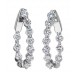 18KW  Diamond Hoop Earrings