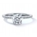 4-Prong Thin French Pave Set Embrace Engagement Ring