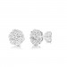 1.50CTW 14KW Flower Cluster Diamond Earrings