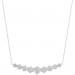 1 1/2 Ctw Graduated Flower Cluster Diamond Necklace 