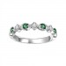 Emerald & Diamond Stackable Band 