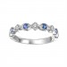 Sapphire and Diamond Stackable Ring