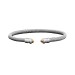 Sterling Silver Citrine Raised Mesh Cuff Bracelet