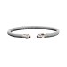 Sterling Silver White Topaz Lab Grown Diamond Bracelet