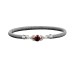 Sterling Silver 14k YG Garnet Lab Diamond Bracelet