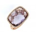 14K Rose Gold 8.40ct Amethyst Diamond Ring