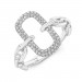 Modern 14KW Diamond Paperclip Link Ring .30ctw