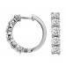 Brilliant 2ctw 14K White Gold Diamond Hoops