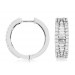 1.28 CTW 14K White Gold Baguette & Round Diamond Hoops