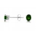Dazzling Oval Green Russalite 14KW Studs