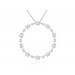 14K White Gold 0.25CTW Diamond Circle Pendant