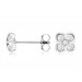 Bezel Set .50CTW 14KW Floral Diamond Studs